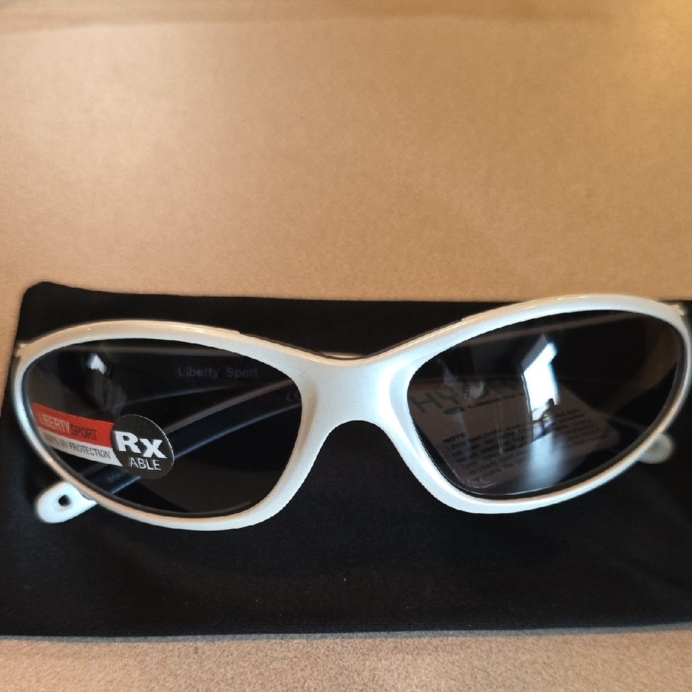 Liberty Sport White Oval Sunglasses